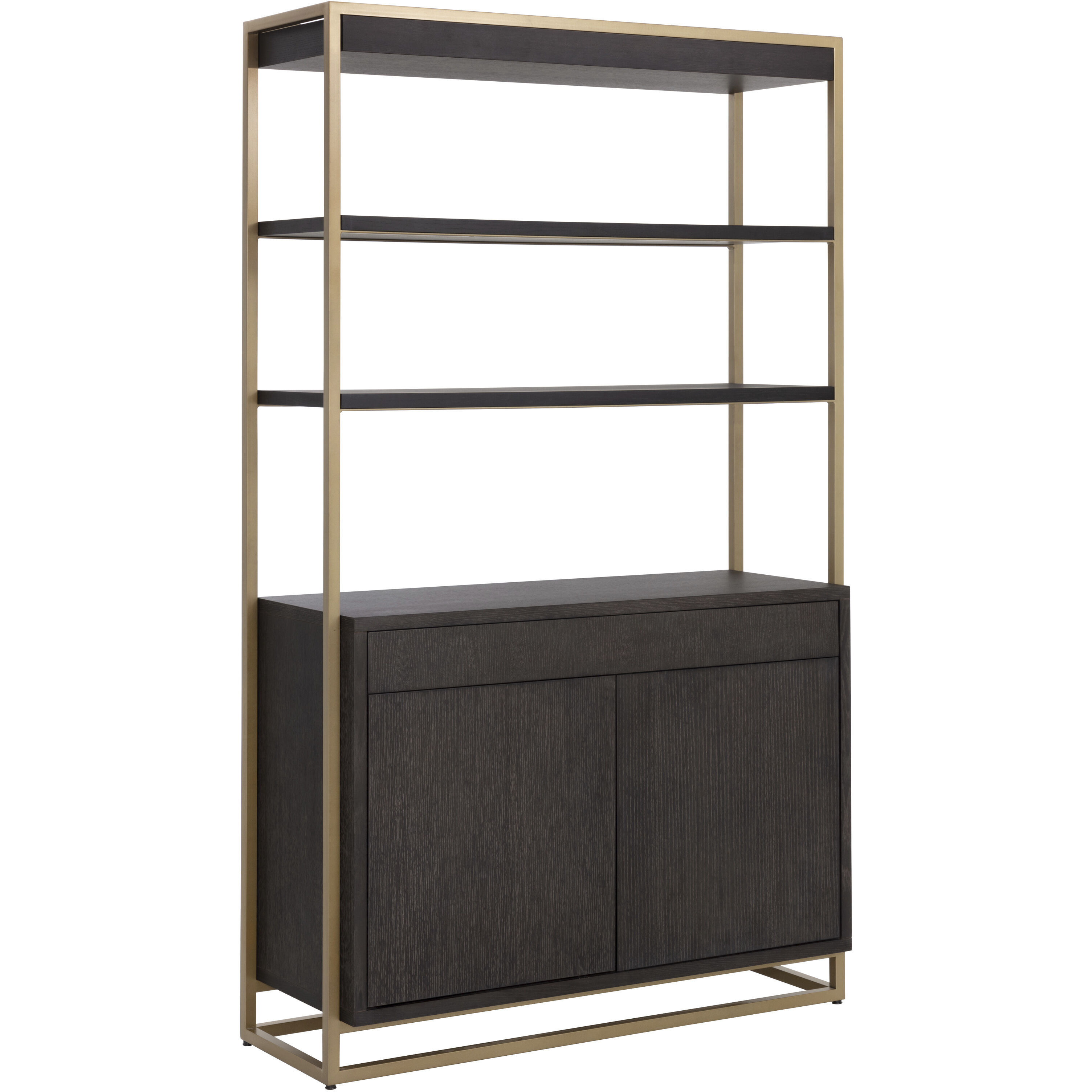 Baldessara Grey / Rustic Bronze Bookcase